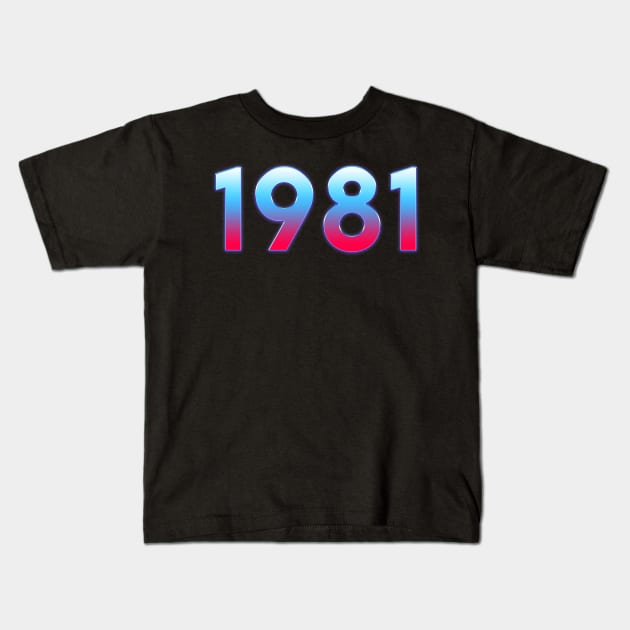 1981 Kids T-Shirt by maersky